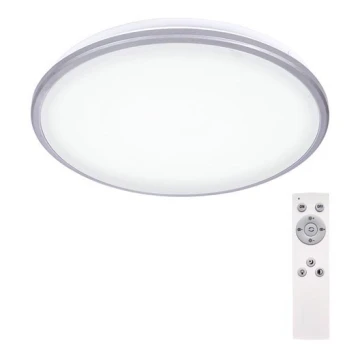 Solight WO761 - LED fényerő-szabályozó mennyezeti lámpa SILVER LED / 24W / 230V + RC