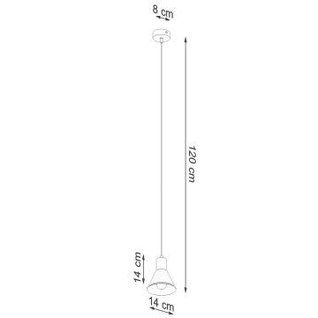 Csillár zsinóron TALEJA 1xE27/60W/230V fehér