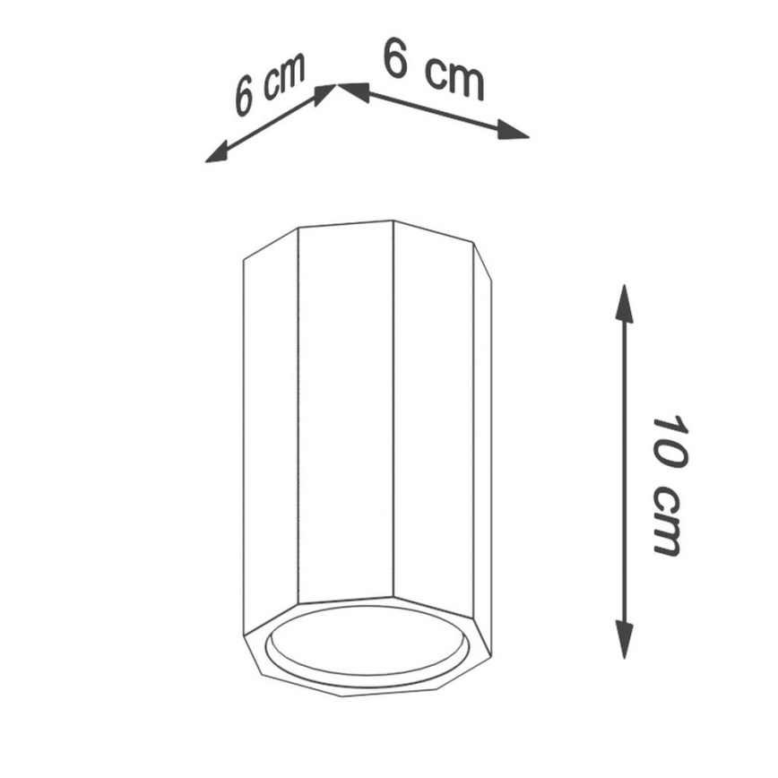 Spotlámpa ZEKE 1xGU10/40W/230V 10 cm tölgy