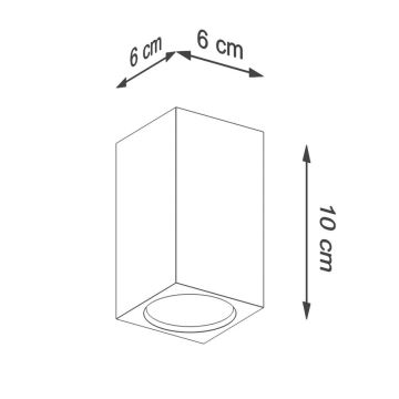 Spotlámpa KEKE 1xGU10/40W/230V 10 cm tölgy