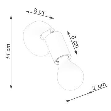 Fali spotlámpa FORNES 1xE27/60W/230V fekete