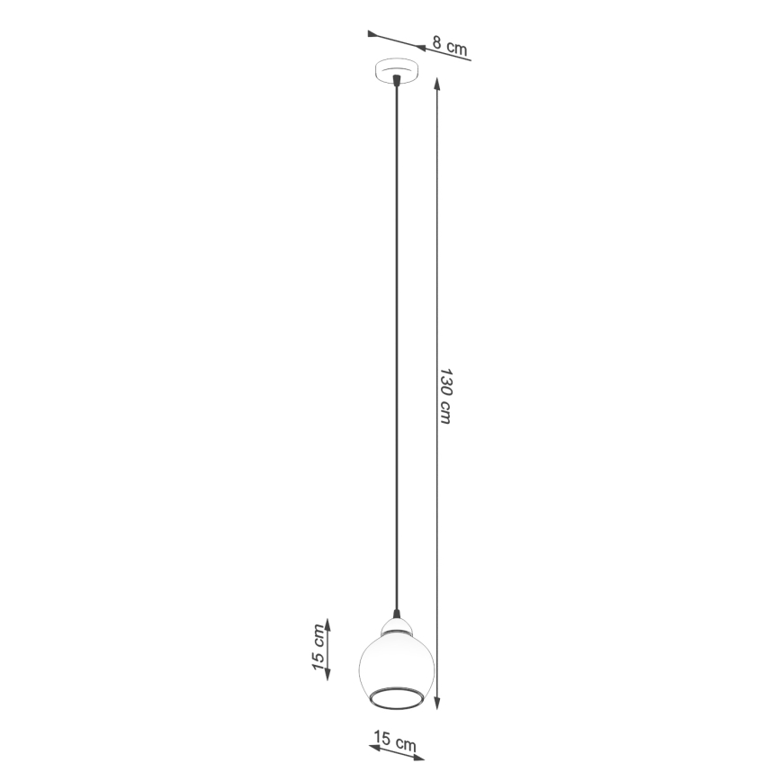 Csillár zsinóron ALINO 1xE27/60W/230V fekete