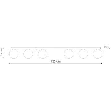 Mennyezeti lámpa YOLI 6xG9/12W/230V fehér