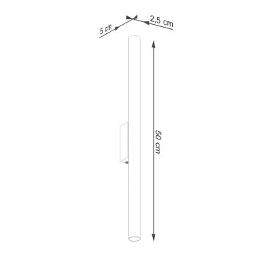 Fali lámpa PASTELO 2xG9/8W/230V fekete