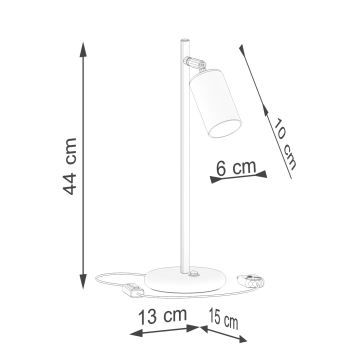 Asztali lámpa WINX 1xGU10/10W/230V fekete/króm