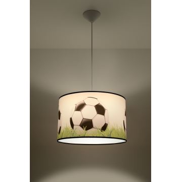 Gyerek csillár zsinóron FOOTBALL 1xE27/15W/230V átm. 40 cm futball