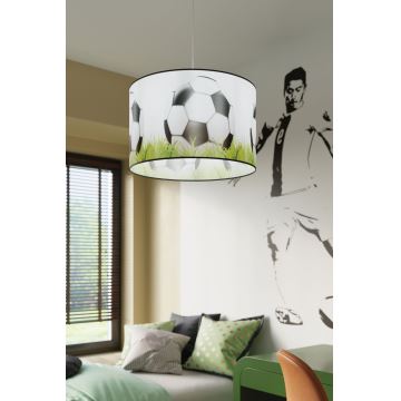 Gyerek csillár zsinóron FOOTBALL 1xE27/15W/230V átm. 40 cm futball