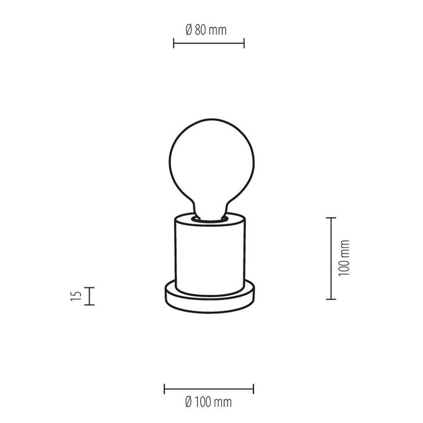 Asztali lámpa TASSE 1xE27/25W/230V bükk - FSC minősítéssel