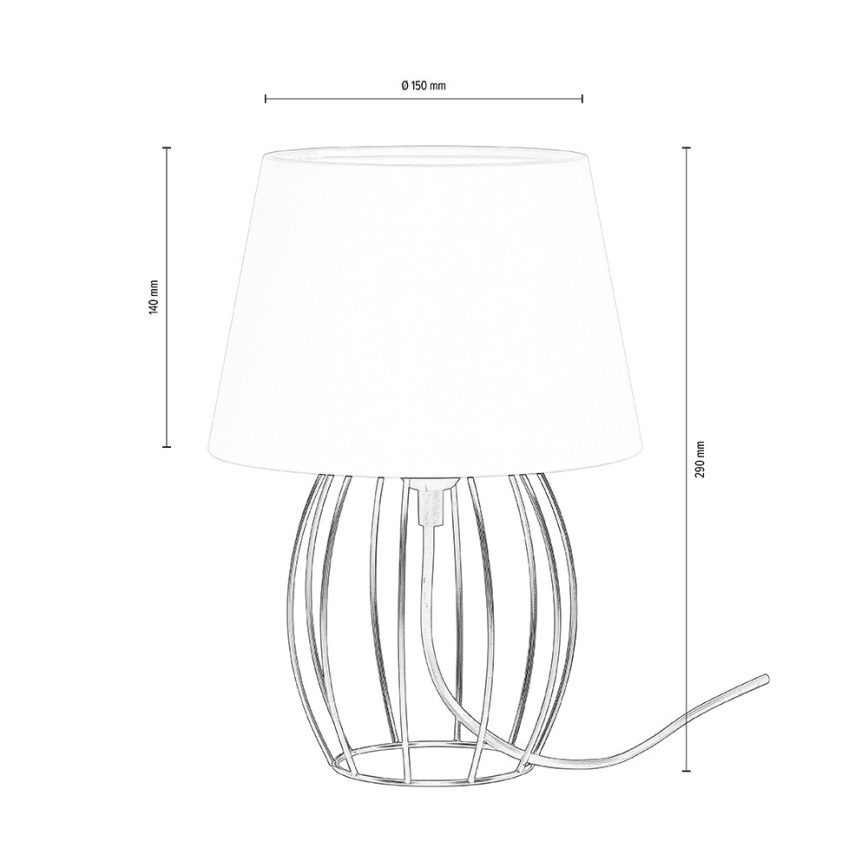 Spot-Light - Asztali lámpa MANGOO 1xE27/40W/230V fekete - FSC minősítéssel