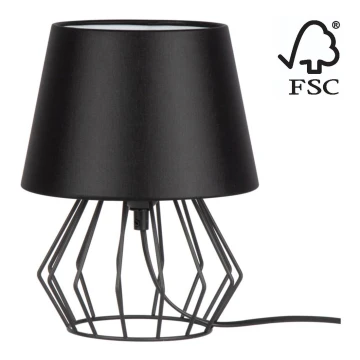 Spot-Light - Asztali lámpa MANGOO 1xE27/40W/230V fekete - FSC minősítéssel