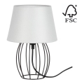 Spot-Light - Asztali lámpa MANGOO 1xE27/40W/230V szürke/fekete - FSC minősítéssel