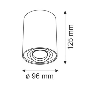 Spotlámpa HADAR R1 1xGU10/10W/230V fehér