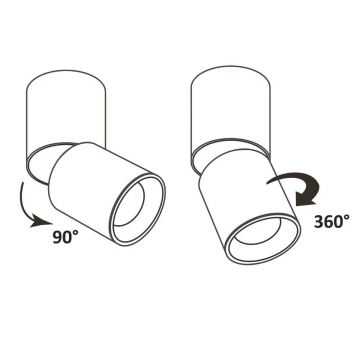 Spotlámpa NIXA 1xGU10/10W/230V fehér/arany