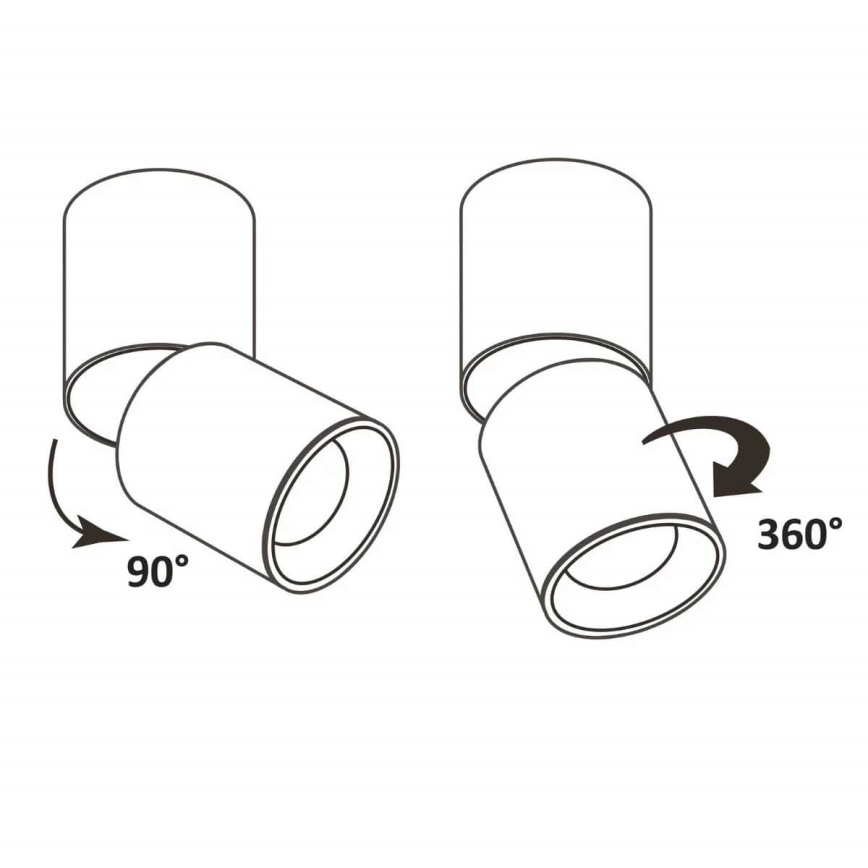 Spotlámpa NIXA 1xGU10/10W/230V fehér/arany