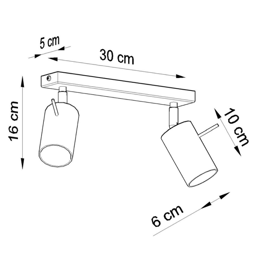 Spotlámpa RING 2 2xGU10/40W/230V fehér