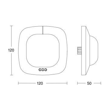 Steinel 002756 - Jelenlét érzékelő IR Quattro HD 24m DALI-2 APC fehér