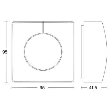 STEINEL 011680 - Kültéri alkonykapcsoló NM5000-3 AP COM1 fekete IP54