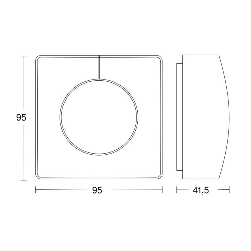 STEINEL 011680 - Kültéri alkonykapcsoló NM5000-3 AP COM1 fekete IP54