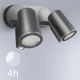 STEINEL 058654 - LED Kültéri fali lámpa érzékelővel SPOT DUO 2xGU10/7,5W/230V IP44