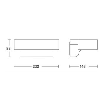 STEINEL 065690-LED Kültéri fali lámpa érzékelővel L800 LED/10W/230V IP44