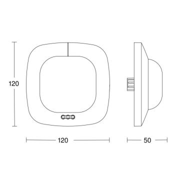 Steinel 079376 - Jelenlét érzékelő IR Quattro HD 24m DALI-2 APC fehér