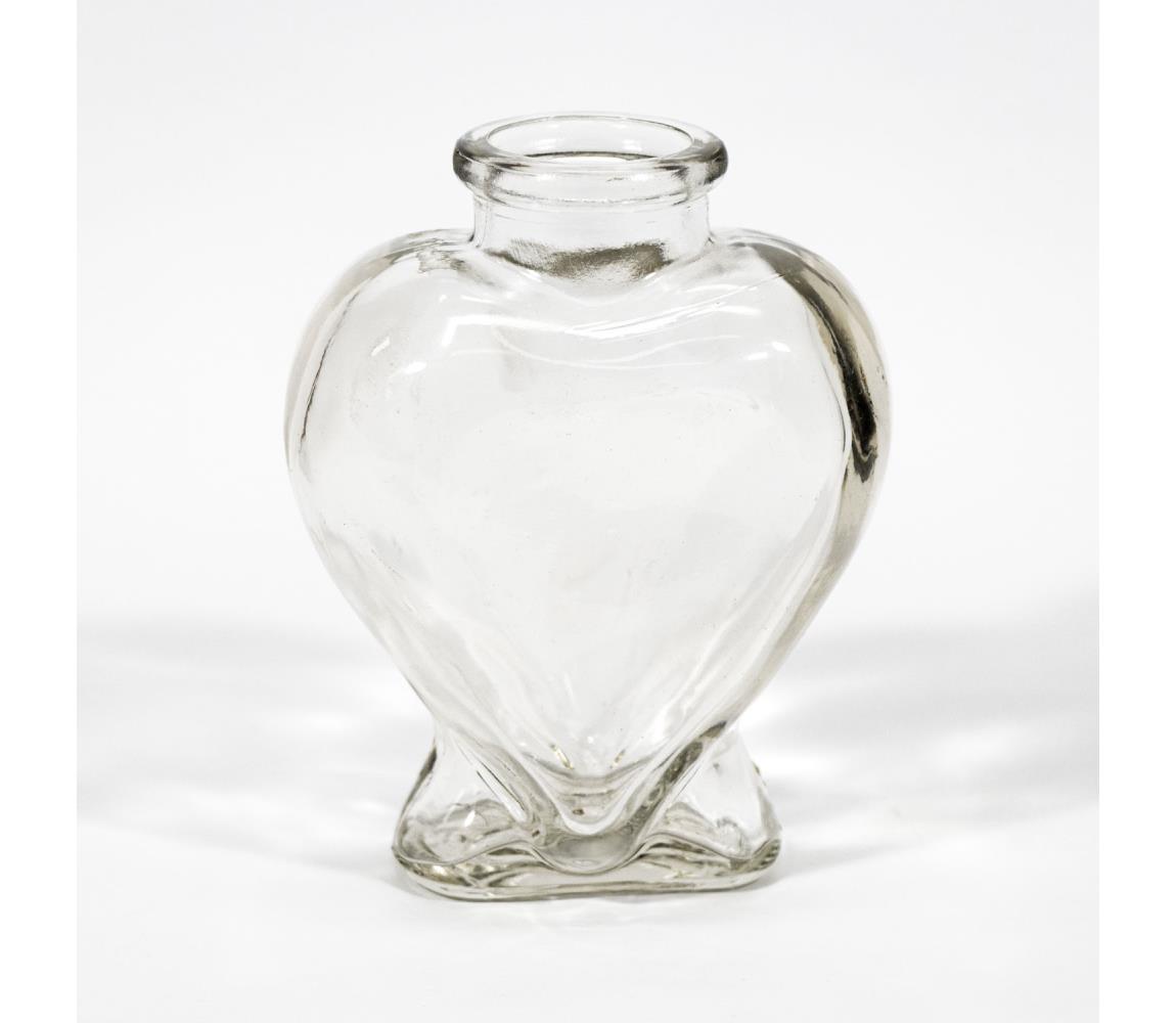 Szív alakú üvegpalack 200 ml átlátszó