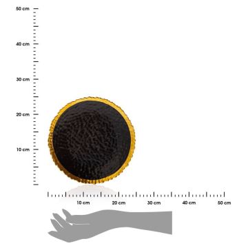 Tányér KATI 25 cm fekete/arany