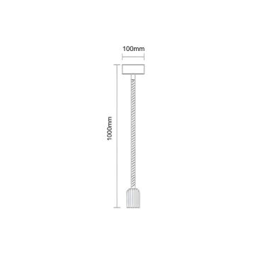 Tápkábel 1xE27/60W/230V 1 m