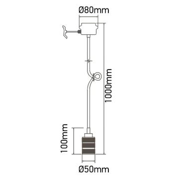 Tápkábel  1xE27/60W/230V