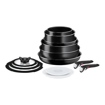 Tefal - Konyhai készlet 13 db INGENIO EASY COOK & CLEAN BLACK