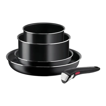 Tefal - Konyhai készlet 5 db INGENIO EASY COOK & CLEAN BLACK