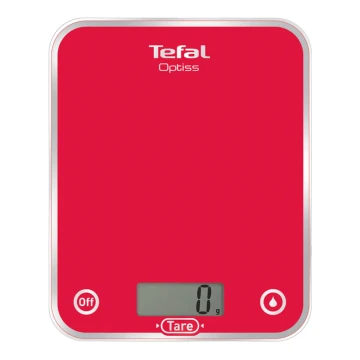 Tefal - Konyhai mérleg RASPBERRY 2xAAA piros