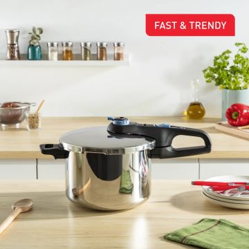 Tefal - Kukta 6 l SECURE TRENDY rozsdamentes