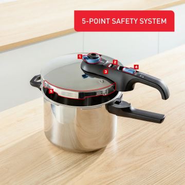 Tefal - Kukta 6 l SECURE TRENDY rozsdamentes