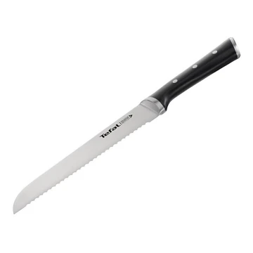Tefal - Rozsdamentes acél kenyérvágó kés ICE FORCE 20 cm króm/fekete