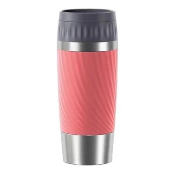 Tefal - Termikus bögre 360 ml EASY TWIST MUG rozsdamentes/rózsaszín