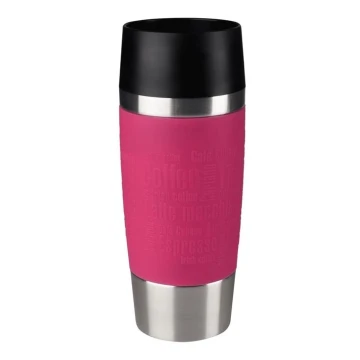 Tefal - Utazó bögre 360 ml TRAVEL MUG rozsdamentes/rózsaszín