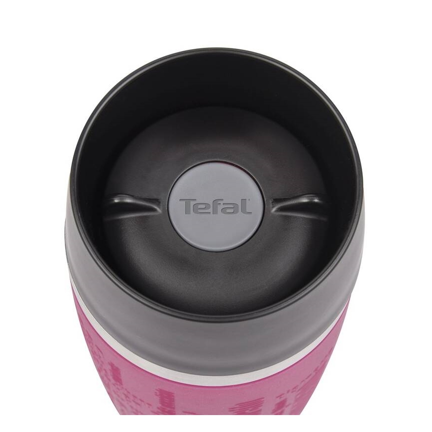 Tefal - Utazó bögre 360 ml TRAVEL MUG rozsdamentes/rózsaszín