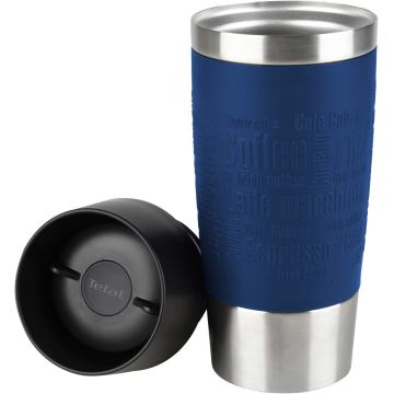 Tefal - Utazó bögre 360 ml TRAVEL MUG rozsdamentes/sötét kék