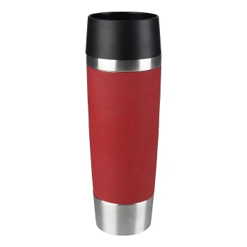 Tefal - Utazó bögre 500 ml TRAVEL MUG rozsdamentes/piros