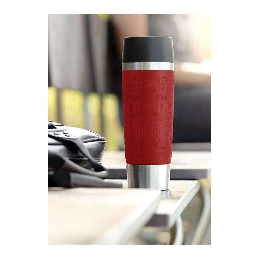 Tefal - Utazó bögre 500 ml TRAVEL MUG rozsdamentes/piros