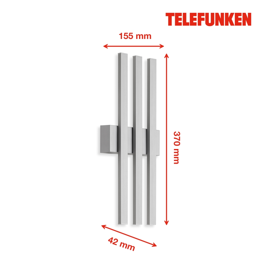 Telefunken 313304TF - LED Kültéri fali lámpa 3xLED/4W/230V IP44