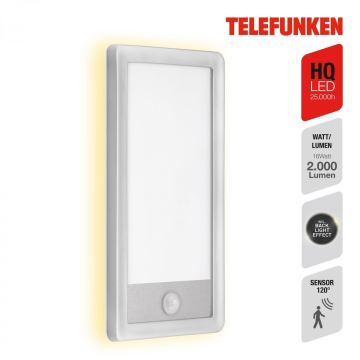 Telefunken 313904TF - LED Kültéri fali lámpa érzékelővel LED/16W/230V IP44