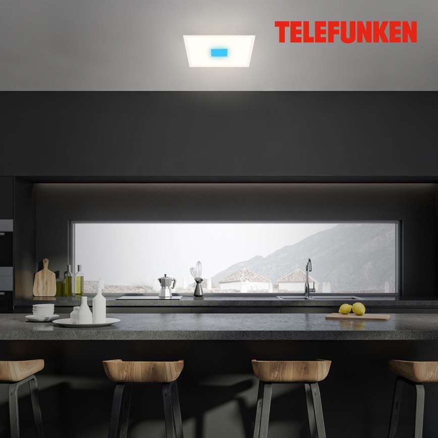 Telefunken 319106TF - RGBW Dimmelhető mennyezeti lámpa LED/24W/230V 2700-6500K fehér + távirányítás