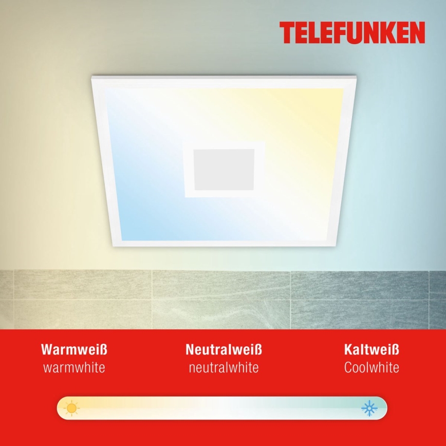 Telefunken 319106TF - RGBW Dimmelhető mennyezeti lámpa LED/24W/230V 2700-6500K fehér + távirányítás