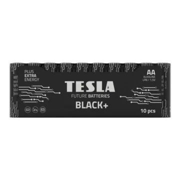 Tesla Batteries - 10 db Alkáli elem AA BLACK+ 1,5V 2800 mAh