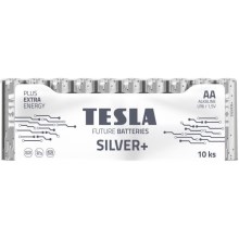 Tesla Batteries - 10 db Alkáli elem AA SILVER+ 1,5V 2900 mAh