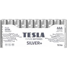 Tesla Batteries - 10 db Alkáli elem AAA SILVER+ 1,5V 1300 mAh