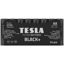 Tesla Batteries - 24 db Alkáli elem AA BLACK+ 1,5V 2800 mAh