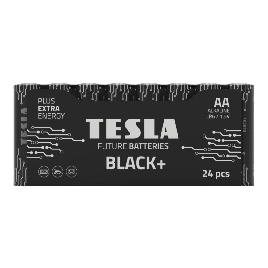 Tesla Batteries - 24 db Alkáli elem AA BLACK+ 1,5V 2800 mAh